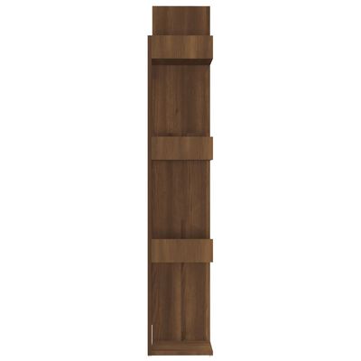 vidaXL Bokhylla brun ek 86x25,5x140 cm konstruerat trä