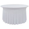 vidaXL Bords&ouml;verdrag 2 st stretch golvl&aring;ngt vit 180x74 cm