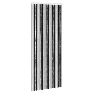 vidaXL Insektsgardin Chenille Gr&aring; och svart 90 x 220 cm 100% PP