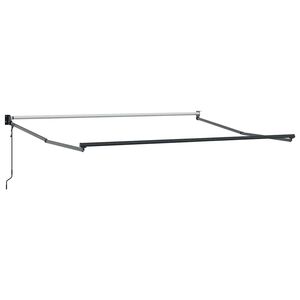 vidaXL Utdragbar markisram Antracit 300 x 250 cm Aluminium