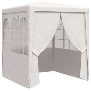 vidaXL Professionellt partyt&auml;lt med v&auml;ggar 2x2 m vit 90 g/m&sup2;