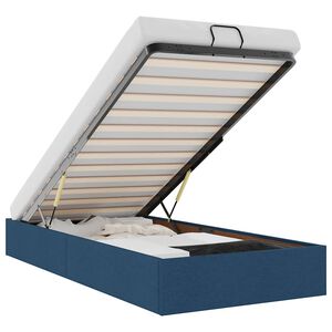 vidaXL Ottoman s&auml;ngram utan madrass bl&aring; 80x200 cm tyg