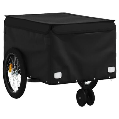 vidaXL Cykelvagn svart 30 kg järn
