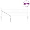 vidaXL Staket med stolpar Silver 0.5 x 10 m PVC-belagd st&aring;l