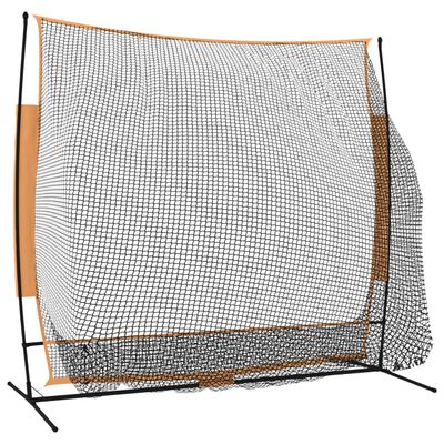 vidaXL Övningsnät för golf svart och orange 215x107x216 cm Polyester