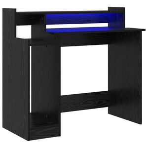 vidaXL Skrivbord Svart Ek 97 x 45 x 90 cm Konstruerat tr&auml;