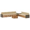vidaXL Utomhussoffset 8 st Naturlig och Beige Polyester
