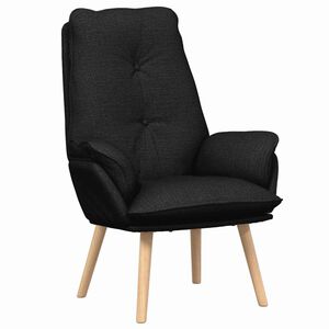vidaXL f&aring;t&ouml;lj Svart 69 x 74 x 93 cm Tyg och plywood