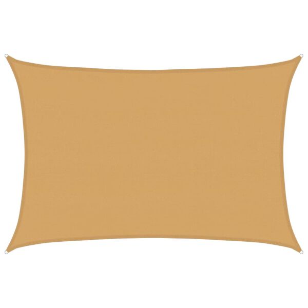 vidaXL Solsegel 160 g/m&sup2; rektangul&auml;r sand 5x6 m HDPE