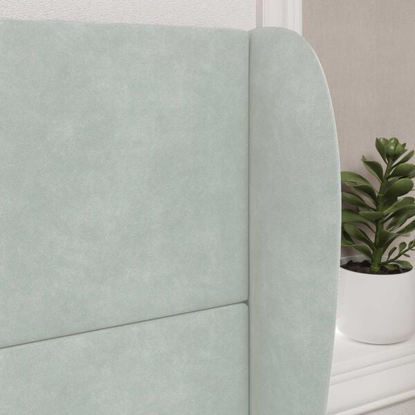 vidaXL S&auml;nggavel &Ouml;ra Ljusgr&aring; 80 x 23 x 6 cm Sammet