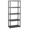 vidaXL F&ouml;rvaringshylla 5 hyllor svart 71x38x170 cm plast