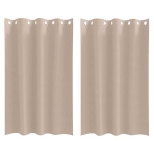 vidaXL M&ouml;rkl&auml;ggningsgardiner med Ringar 2 pcs Taupe 175 x 140 cm