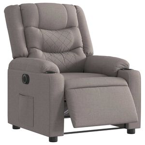 vidaXL Elektrisk reclinerf&aring;t&ouml;lj taupe tyg