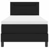vidaXL B&auml;ddfj&auml;der med madrass Svart 100 x 200 cm Konstl&auml;der