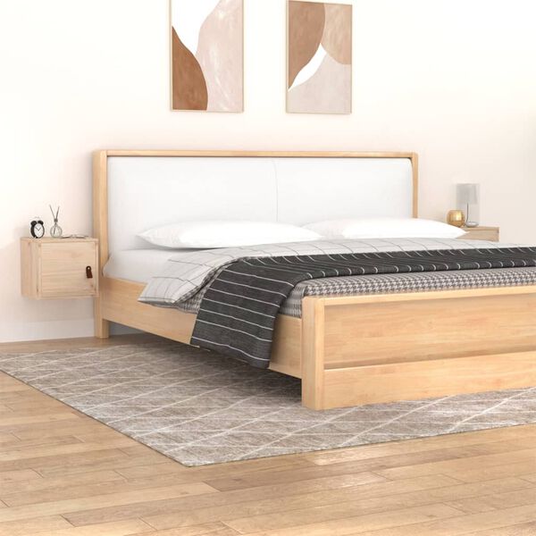 vidaXL V&auml;ggsk&aring;p 2 st 31,5x30x30 cm massiv furu