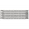 vidaXL Odlingslåda galvaniserat stål 224x80x68 cm silver