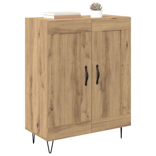 vidaXL Sideboard Artisan Ek 69,5 x 34 x 90 cm Konstruerat tr&auml; och j&auml;rn