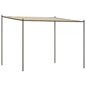 vidaXL Paviljong beige 3x3 m 180 g/m&sup2; tyg och st&aring;l