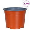 vidaXL Blomkruka 200 pcs Keramik &Oslash; 15 x 12,5 cm Plast
