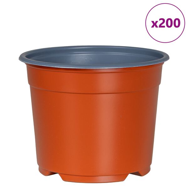 vidaXL Blomkruka 200 pcs Keramik &Oslash; 15 x 12,5 cm Plast