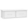 vidaXL V&auml;ggmonterade l&aring;dor vit h&ouml;gglans 60x26x18,5 cm konstruerat tr&auml;