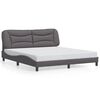 vidaXL Bed Frame with LED without Mattress "Hvar" Grey 180x200 cm