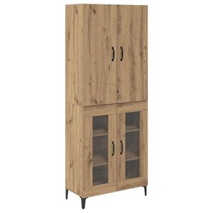 vidaXL Sk&aring;p V&auml;ggmonterad Artisan Ek 69,5 x 34 x 180 cm Konstruerat tr&auml;