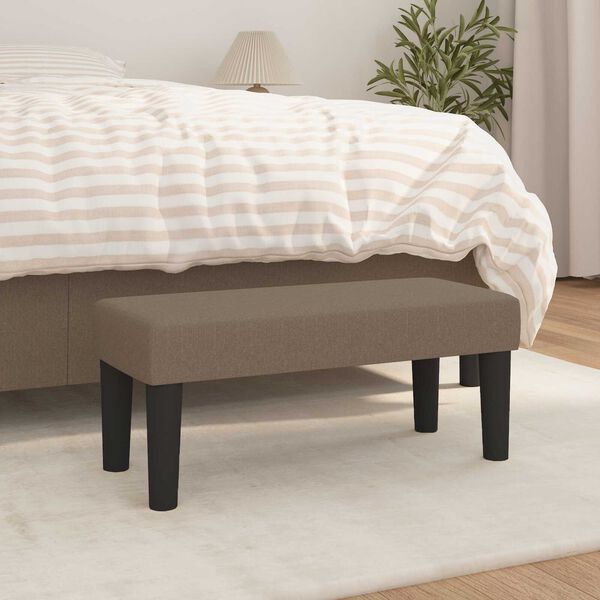 vidaXL B&auml;nk taupe 70x30x30 cm tyg