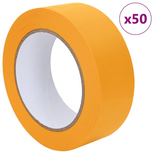 vidaXL M&aring;lartape 50 pcs Gul 38mm x 50m Papper