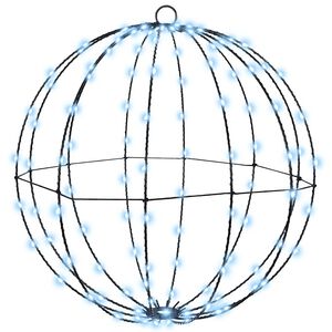 vidaXL Ball Kallvit 40 x 40 x 42 cm Metall 120 LED-lampor