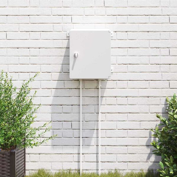 vidaXL Kontrollsk&aring;p Gr&aring; 47 x 20 x 60 cm ABS Plast