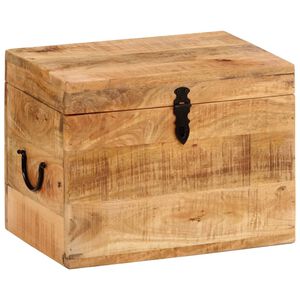 vidaXL F&ouml;rvaringsl&aring;da 39x28x31 cm massivt mangotr&auml;