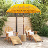 vidaXL Balinesisk Parasol Gul 215 x 215 x 260 cm Bomull