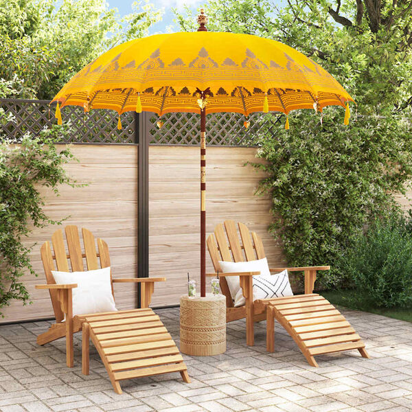 vidaXL Balinesisk Parasol Gul 215 x 215 x 260 cm Bomull