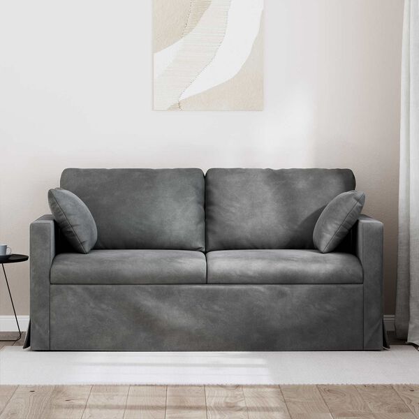 vidaXL Soffa M&ouml;rkgr&aring; 158 x 78 x 80 cm Sammet