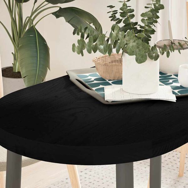 vidaXL Bordsskiva m&ouml;rkbrun 100x50x4 cm massiv ek oval