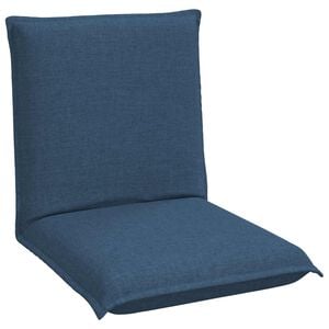 vidaXL Justerbar golvstol Bl&aring; Tyg