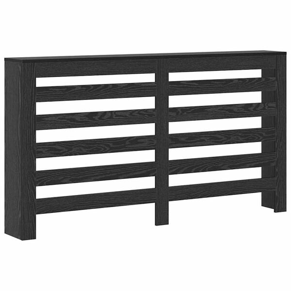 vidaXL Radiatorlock Svart Ek 149 x 20 x 82 cm Konstruerat trä