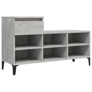 vidaXL Skosk&aring;p betonggr&aring; 102x36x60 cm konstruerat tr&auml;