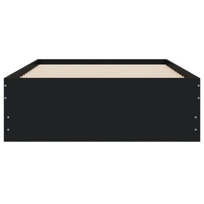 vidaXL Sängram med lådor svart 75x190 cm konstruerad trä
