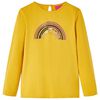 T-shirt med l&aring;nga &auml;rmar f&ouml;r barn ockra 92
