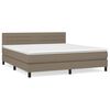 vidaXL Rams&auml;ng med madrass taupe 160x200 cm tyg