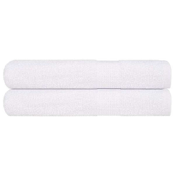 vidaXL Bastuhanddukar FROGN 2 st vit 80x200 cm 360 gsm