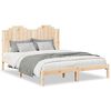 vidaXL S&auml;ngram utan madrass extra l&aring;ng 160x220 cm massivt tr&auml;