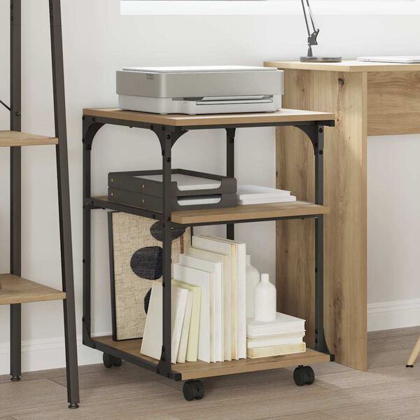 vidaXL Skrivarst&auml;ll Artisan Ek 43 x 48 x 64 cm Konstruerat tr&auml;