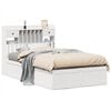 vidaXL S&auml;ngram utan madrass vit 135x190 cm massiv furu