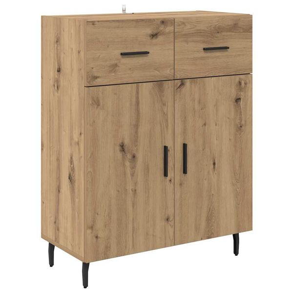 vidaXL Sideboard med låda Artisan Ek 69,5 x 34 x 90 cm Konstruerat trä
