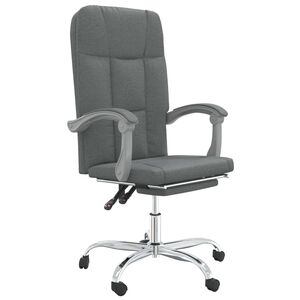 vidaXL Kontorsstol m&ouml;rkgr&aring; tyg