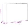 vidaXL Planteringsk&auml;rl vit 120x40x80 cm kallvalsat st&aring;l
