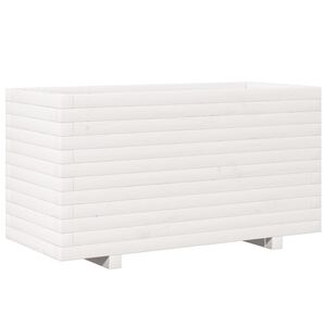 vidaXL Odlingsl&aring;da vit 90x40x49,5 cm massiv furu